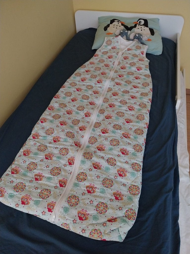 Slaapzak voor kinderen met vrije armen (130cm - blauw), Ophalen, Overige merken, Eenpersoonsbed, Overige typen