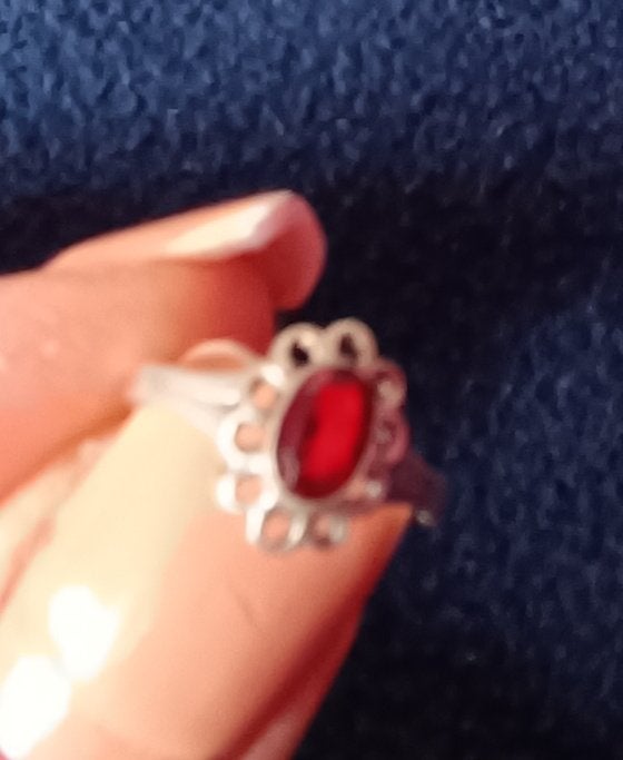 antieke zilveren ring, Ophalen, Zilver, Armband, Met edelsteen