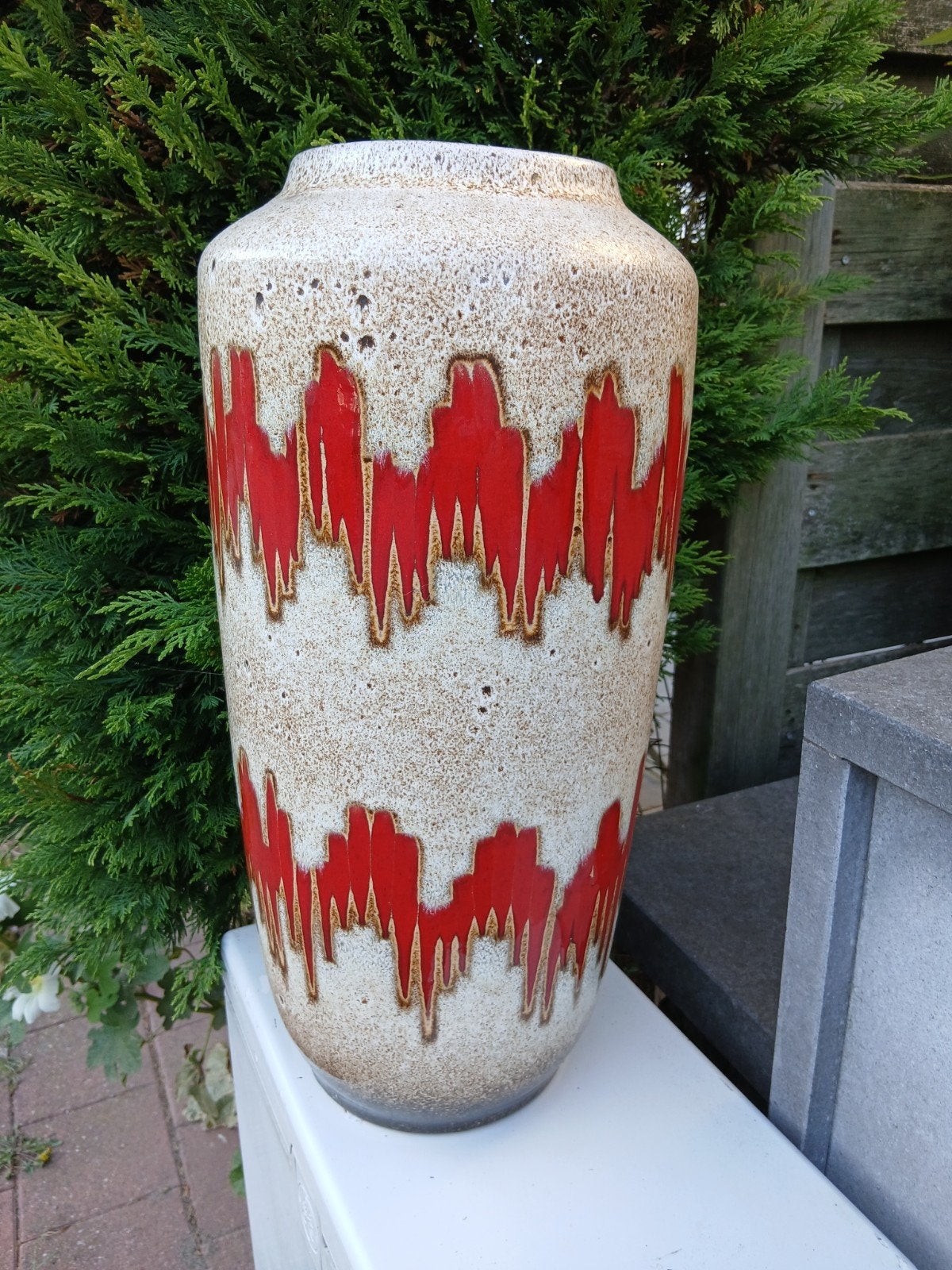 Fat lava vaas scheurich., Antiek en Kunst, Ophalen of Verzenden