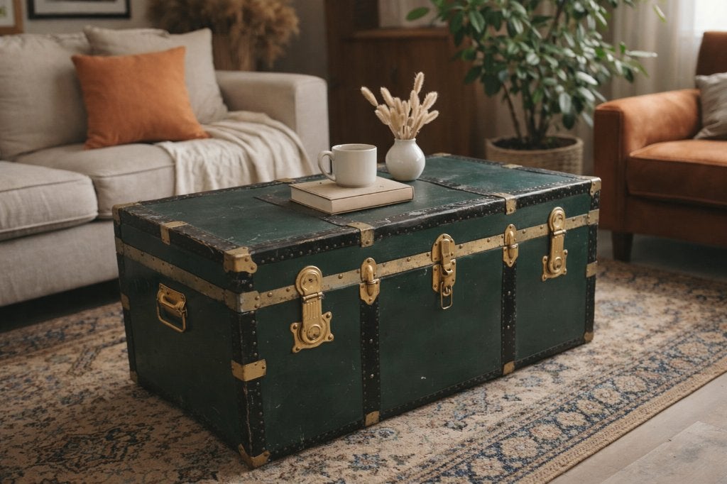 Malle/coffre vintage, Antiquités & Art, Antiquités | Céramique & Poterie, Enlèvement