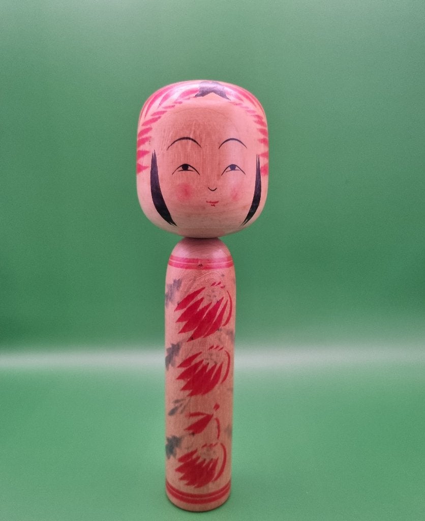 Togatta Kokeshi vintage de Sato Mitsuoshi, Enlèvement ou Envoi, Japon, Bois, Peint