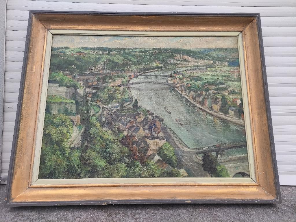 huile sur toile vue de manur signe Baily Charles, Enlèvement