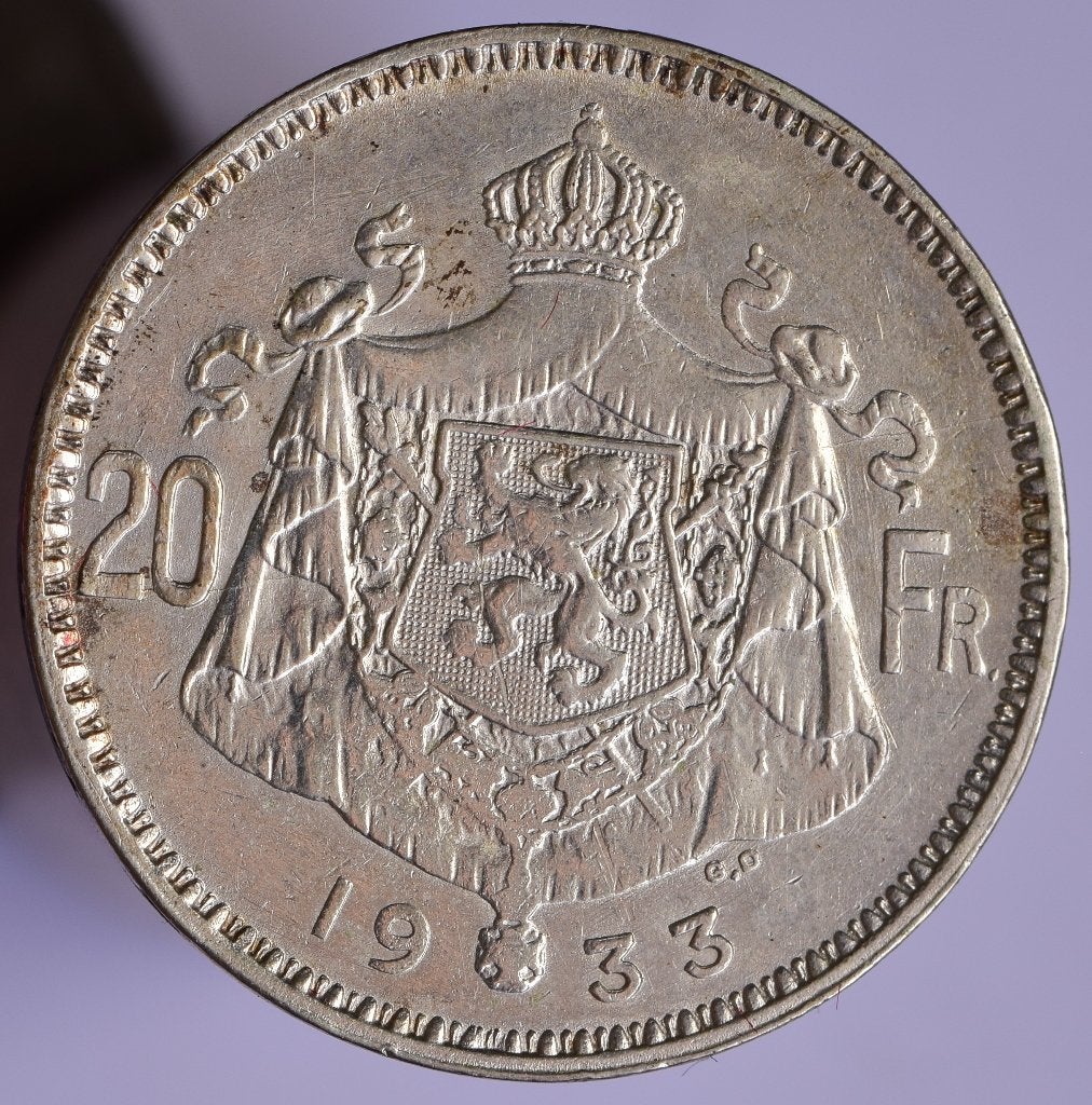 20 francs argent 1933 FR pos.B, Monnaie en vrac, Argent, Argent, Envoi