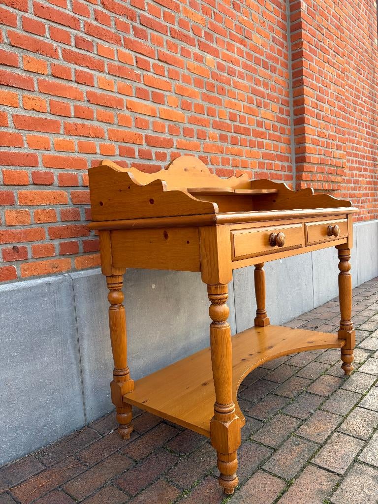 Massief houten bureau / schrijftafel – klassiek landelijk, Enlèvement, Utilisé