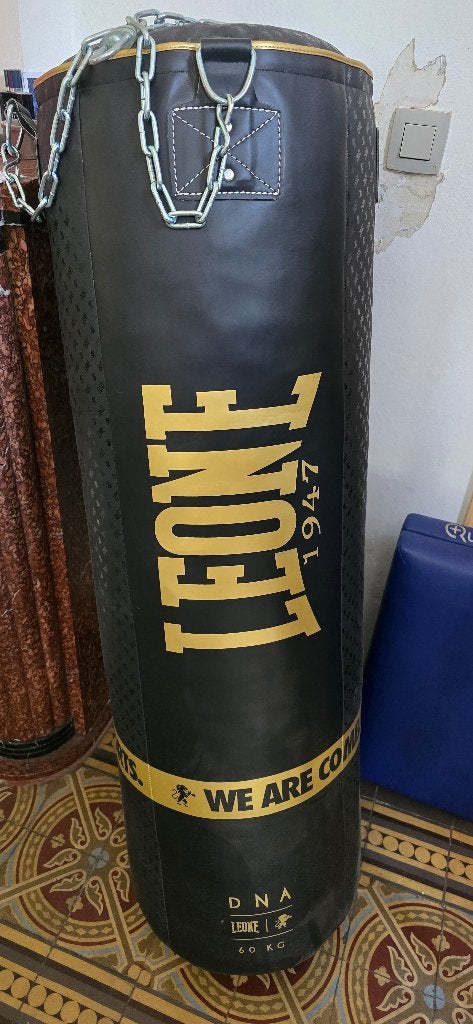 Lot boxe : sac professionnel 60 kg + gants en très bon état, Ophalen, Zo goed als nieuw