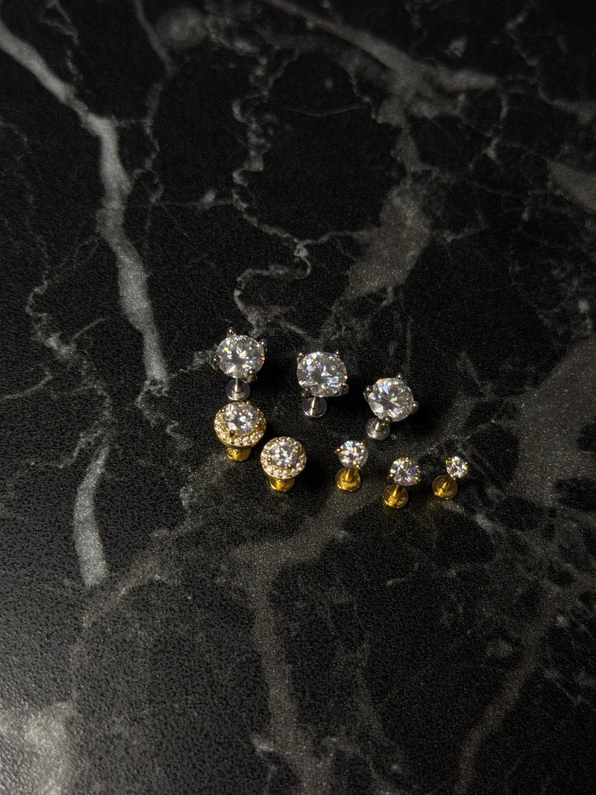 Bijoux piercing avec pierres précieuses véritables - 10€, Enlèvement, Comme neuf