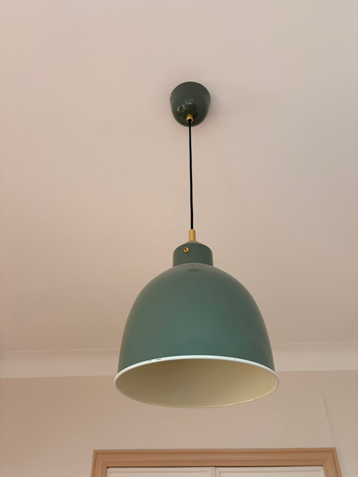 Luminaire retro - skandinave - industriel IKEA- vert sauge, Enlèvement ou Envoi, Comme neuf