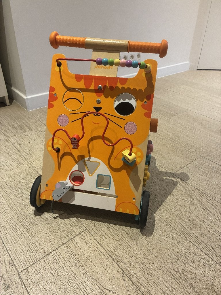 Houten babyloopwagen / baby walker, Enfants & Bébés, Jouets | Vtech, Comme neuf, 6 mois à 2 ans, Enlèvement