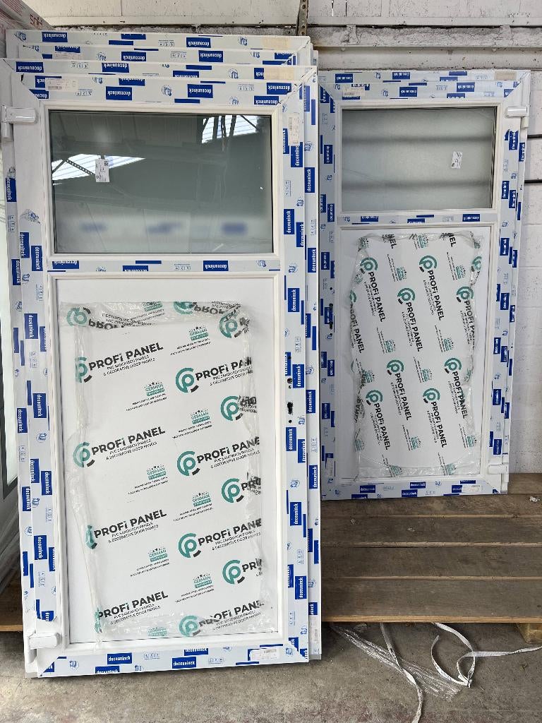 Portes de services PVC en liquidation 5 points de fermetures, Enlèvement ou Envoi, Neuf, Verre, Porte extérieure
