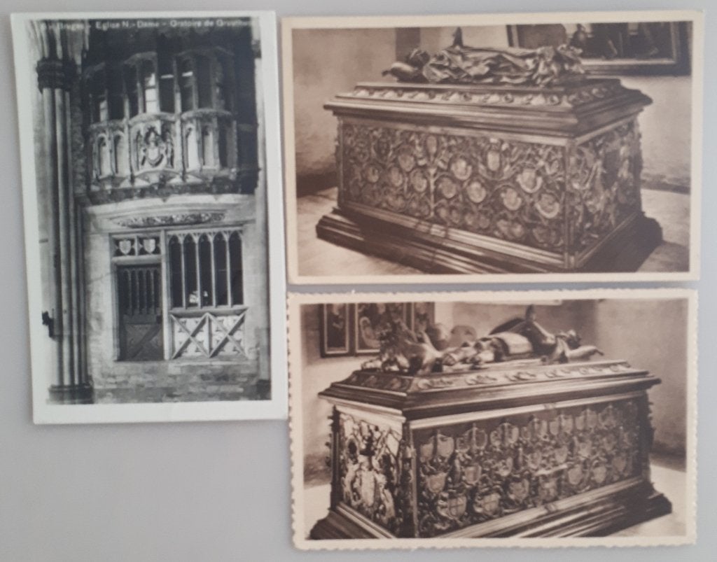 3 C P. ANCIENNES : BRUGES : O.L.VR.KERK/GRAFTOMBS Ref E224, Enlèvement ou Envoi, 1920 à 1940, Non affranchie, Flandre Occidentale