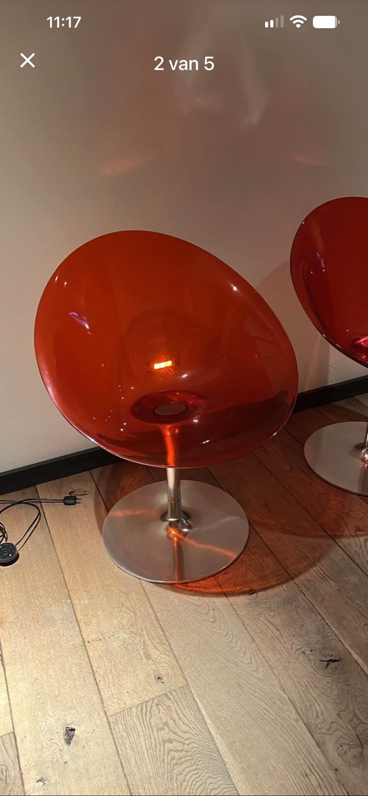 Magnifique fauteuil pivotant Eros Kartell, Maison & Meubles, Enlèvement, Comme neuf
