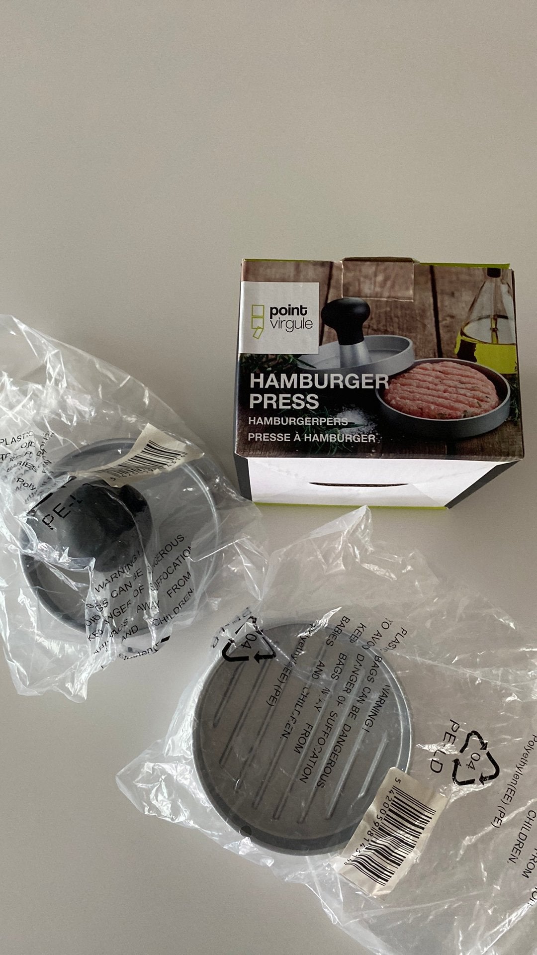 Point Virgule Hamburgerpers, Huis en Inrichting, Overige typen, Ophalen of Verzenden, Metaal, Overige merken
