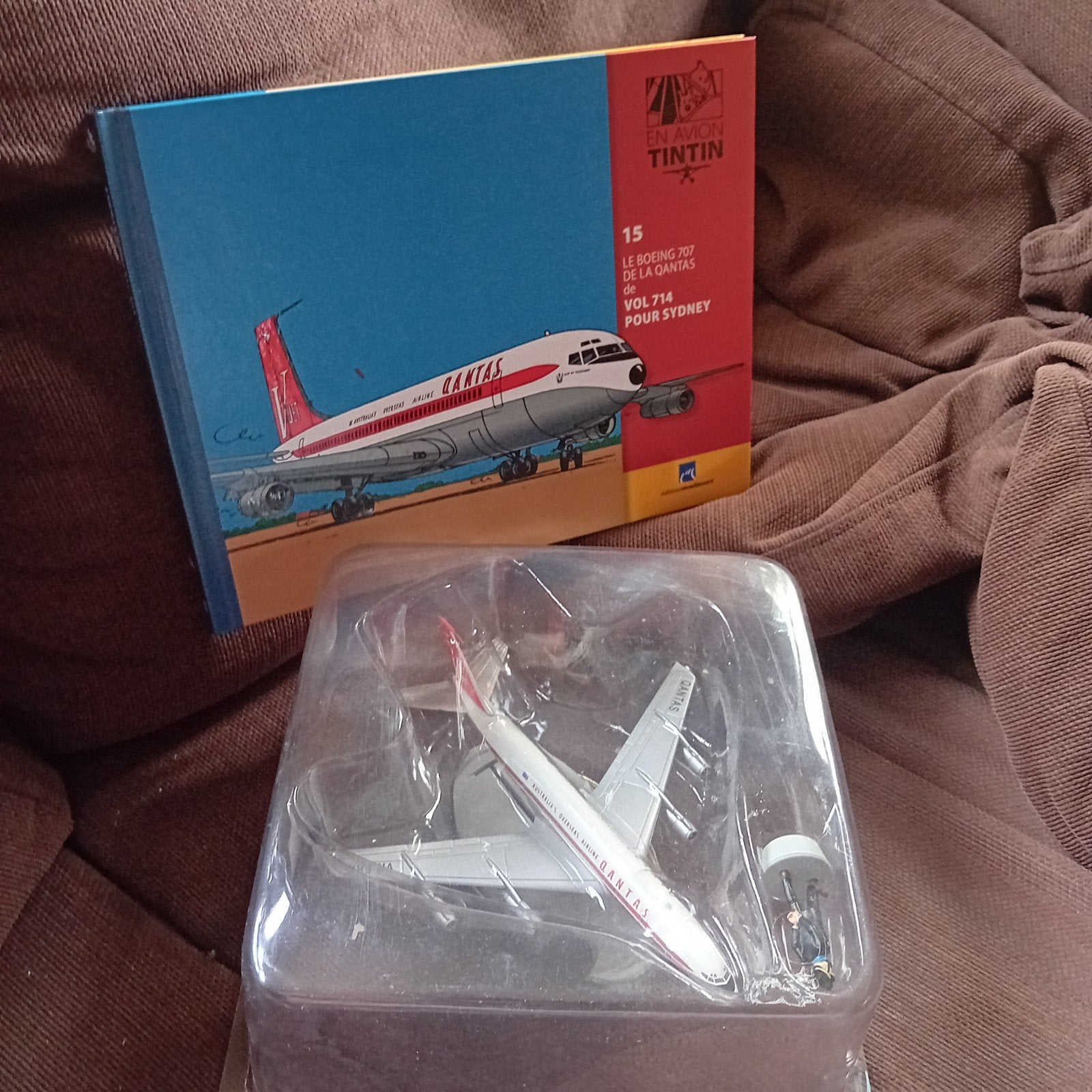 Kuifje N15-vliegtuig - De Quantas Boeing 707, Ophalen of Verzenden, Kuifje, Nieuw, Beeldje of Figuurtje
