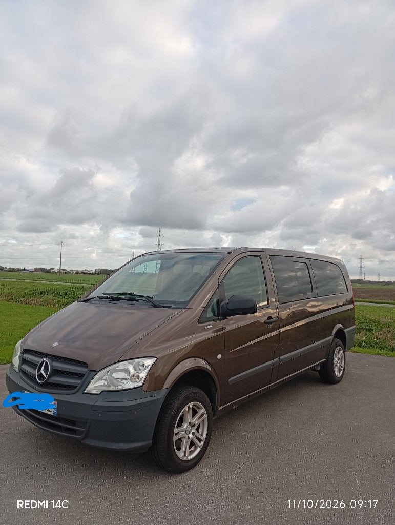 Vito 4x4 extra lang, Automaat, Stof, Zwart, Bruin
