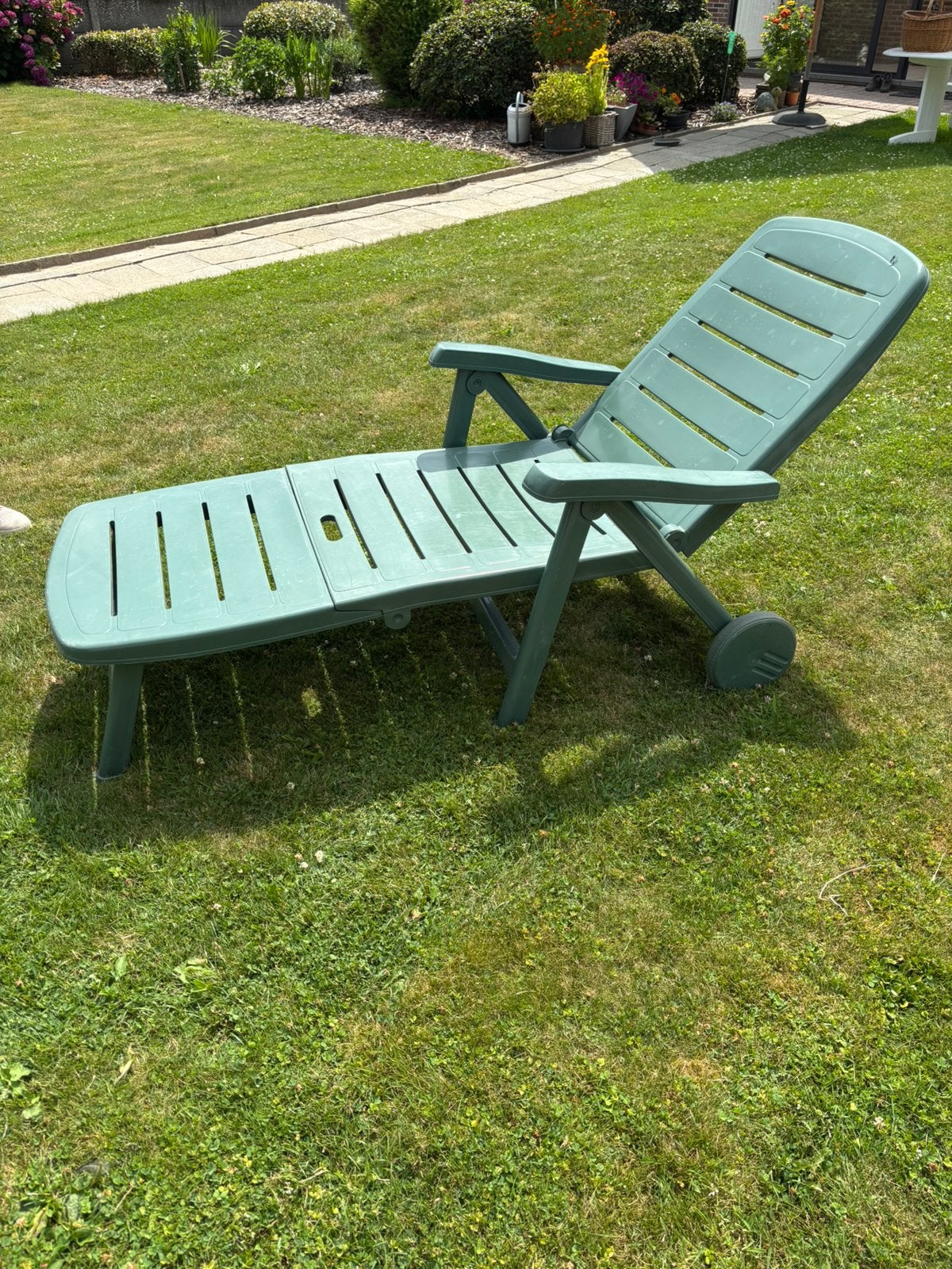 Ligbed voor in de tuin, Tuin en Terras, Ligbedden, Ophalen, Gebruikt, Plastic, Verstelbaar