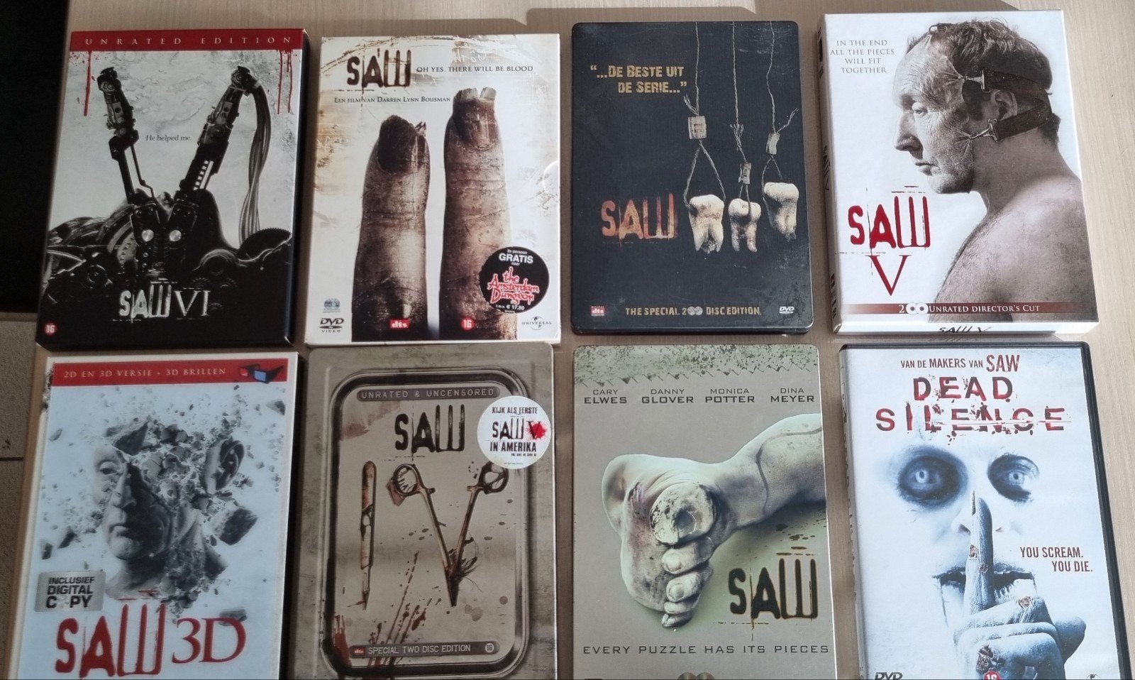 Lot SAW, Cd's en Dvd's, Dvd's | Horror, Ophalen of Verzenden, Thriller