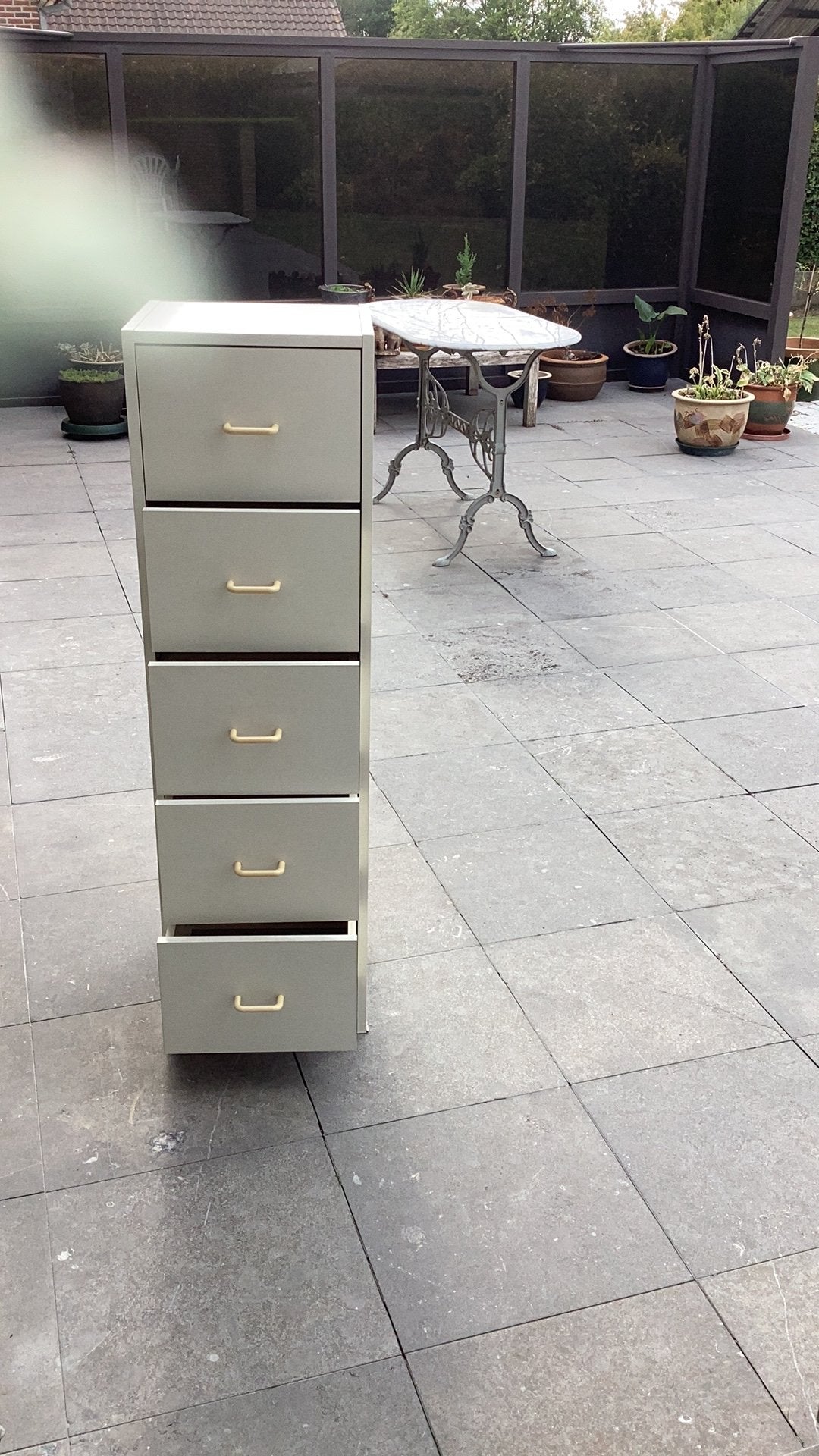 1 smalle witte ladenkast, Overige materialen, Minder dan 50 cm, Gebruikt, 5 laden of meer