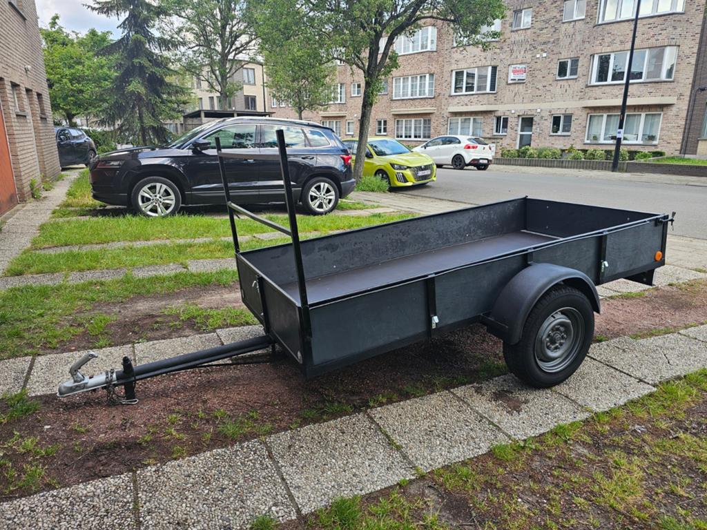 Aanhangwagen 255x120 enkelas met zeil in perfecte staat, Enlèvement, Utilisé
