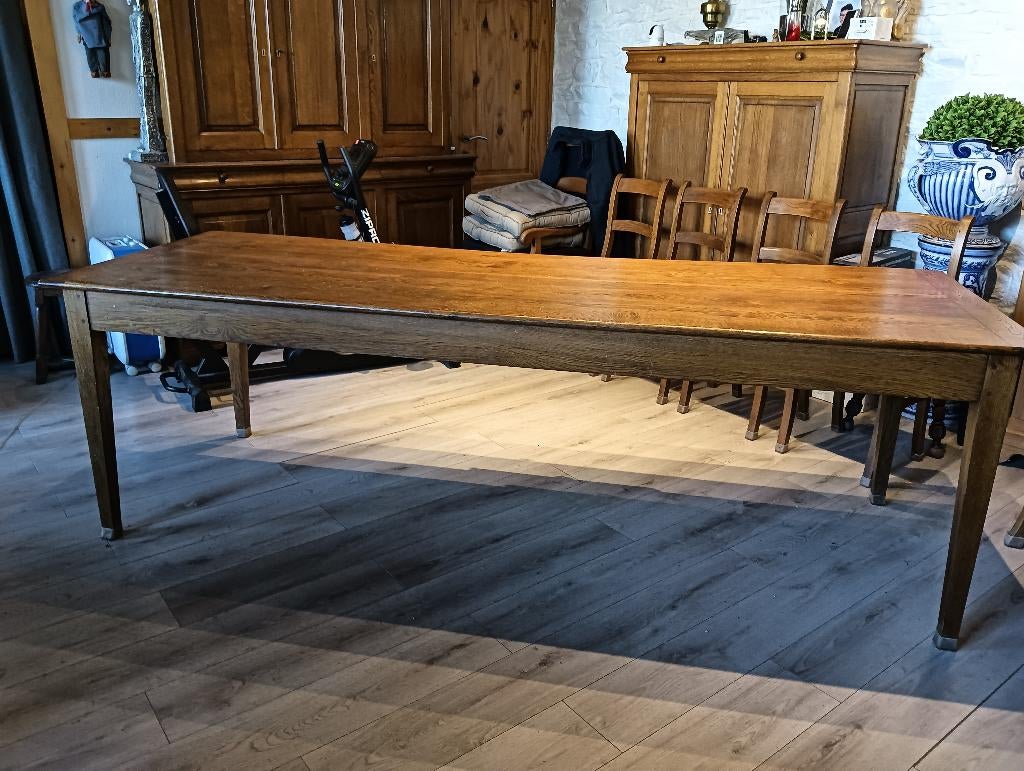 table de couvent, Huis en Inrichting, Tafels | Eettafels, Ophalen, Eikenhout, 200 cm of meer, 50 tot 100 cm