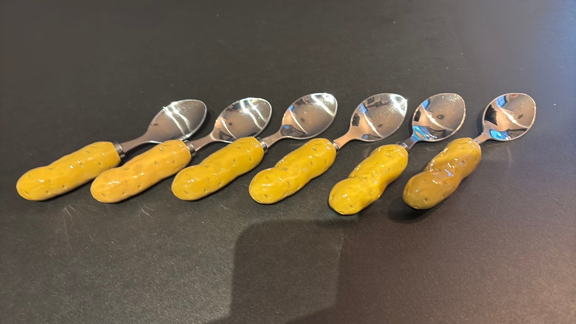 6 Aardappel lepeltjes  voor de BBQ, Tuin en Terras, Ophalen, Zo goed als nieuw
