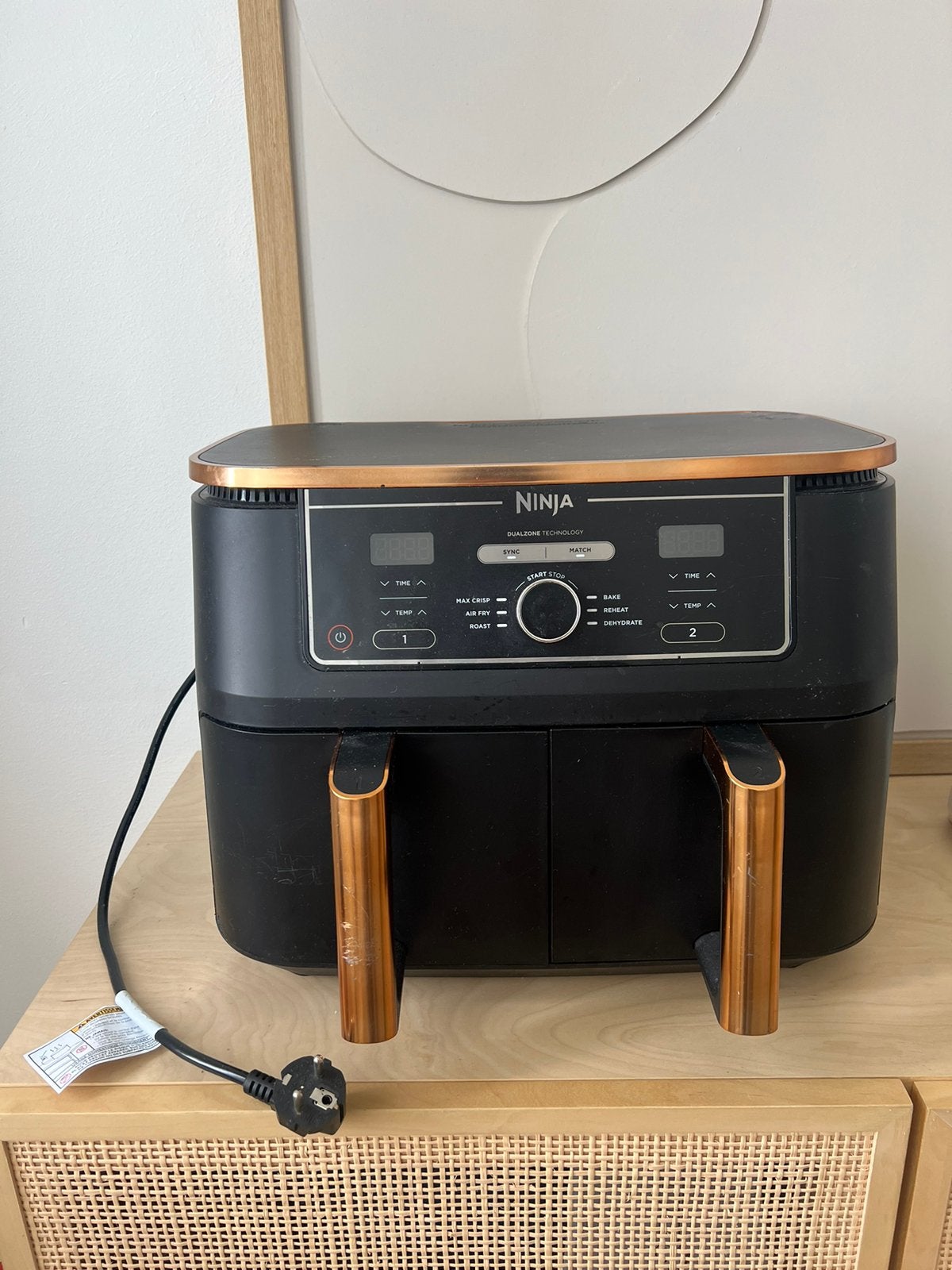 Ninja airfryer MAX dual zone 9,5L, Elektronische apparatuur, Ophalen of Verzenden, Zo goed als nieuw