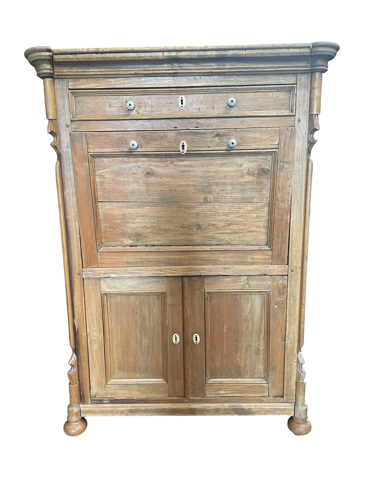 Armoire en bois de pin avec couvre-écritoire, Enlèvement