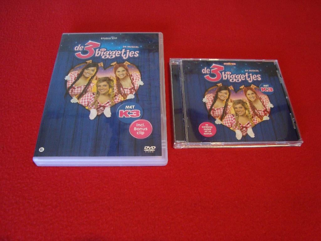 dvd en cd musical de 3 biggetjes(2024) met k3, Ophalen of Verzenden