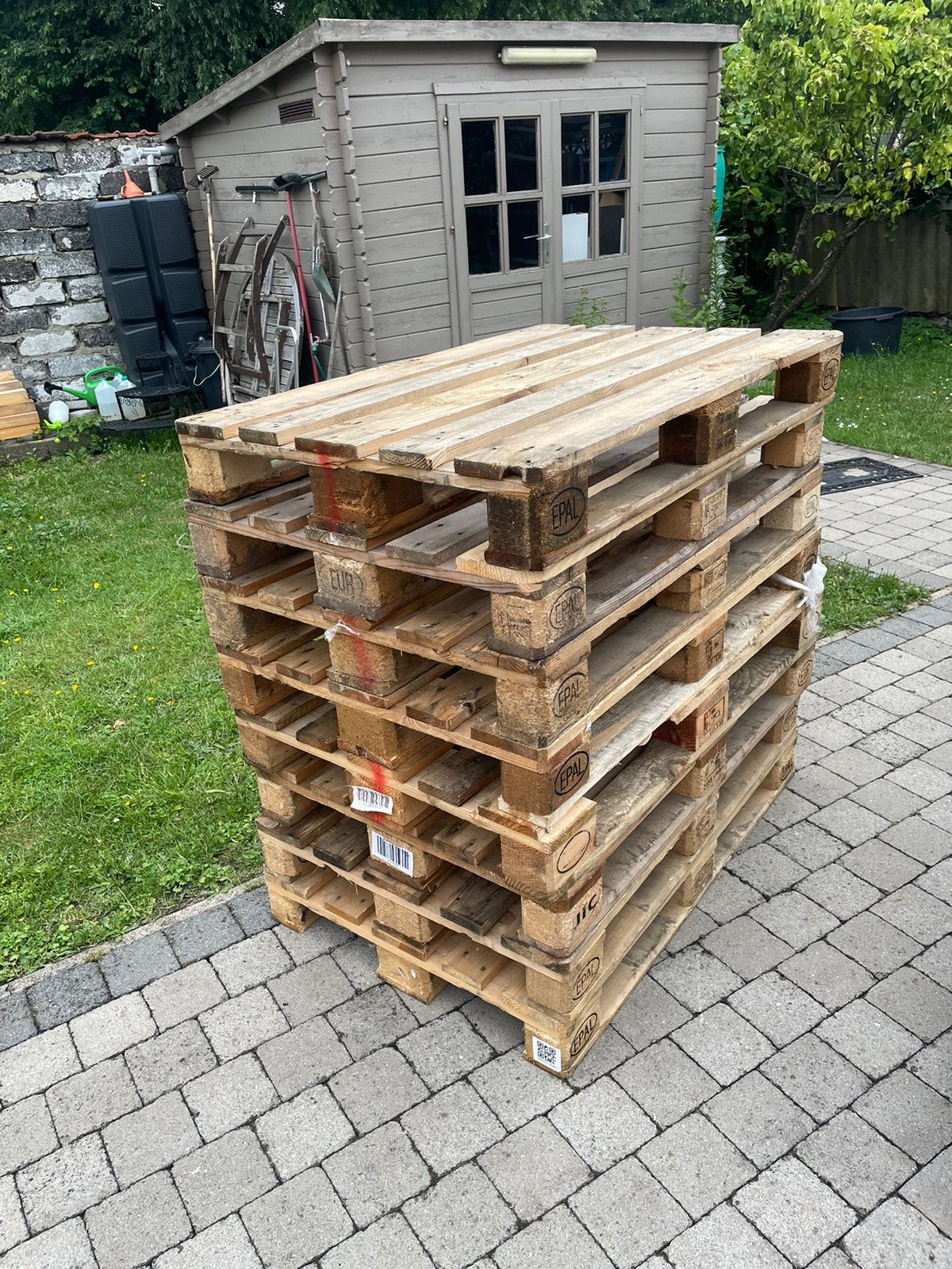 Euro paletten normaal 8 stuks per stuks 8 euro, Doe-het-zelf en Bouw, Hout en Planken, Ophalen, Zo goed als nieuw