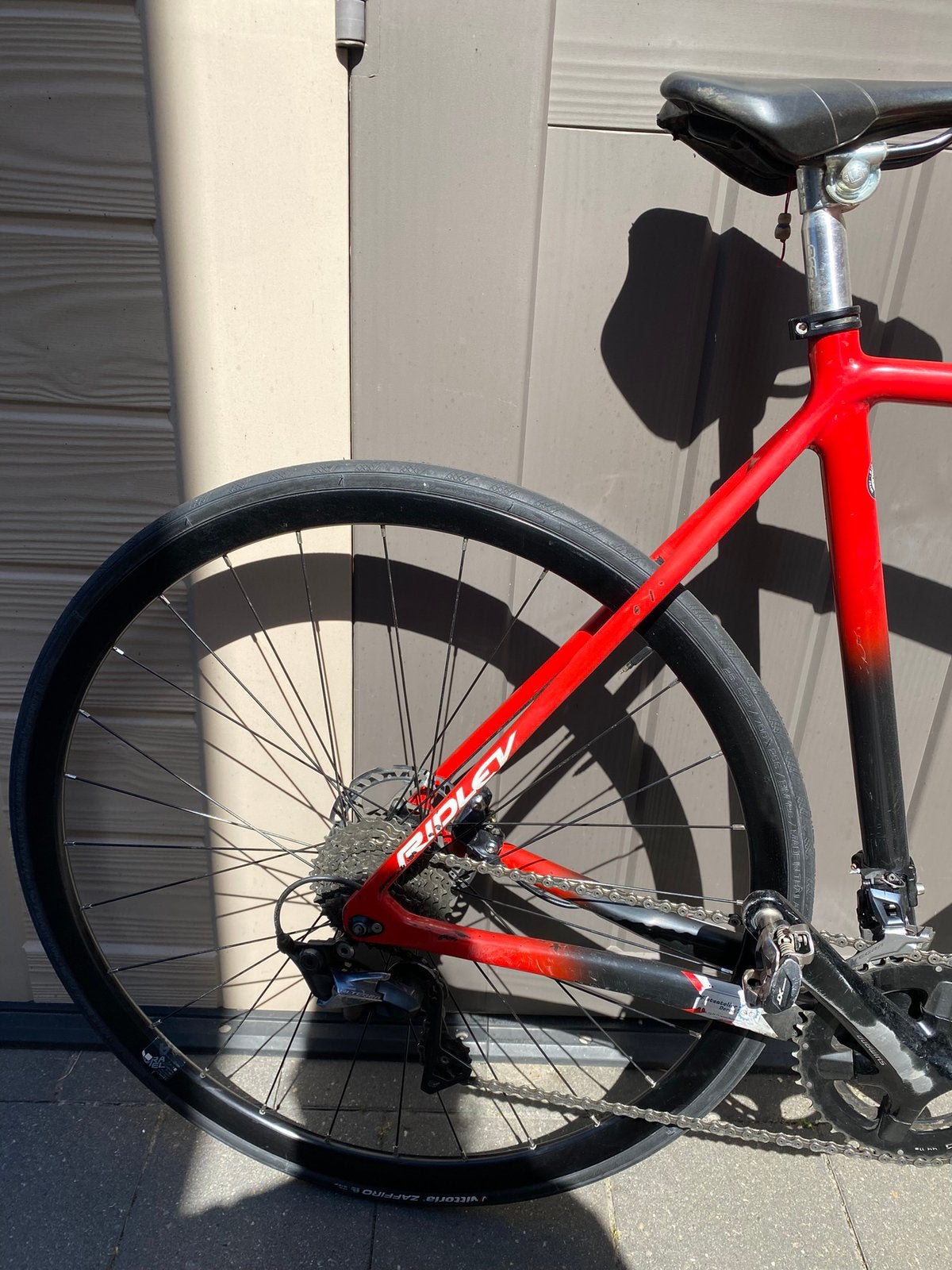 Crossfiets Ridley rood-zwart, Fietsen en Brommers, 28 inch, Gebruikt, 49 tot 53 cm, Schijfrem