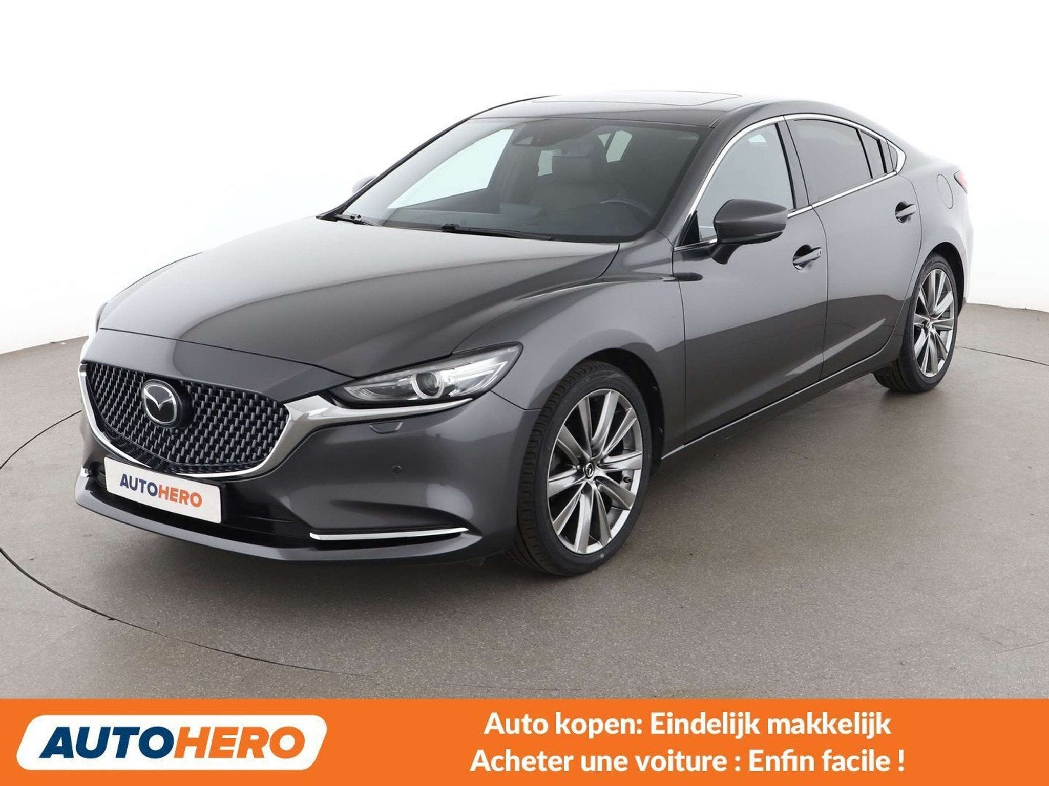 Mazda 6 2.0 Exclusive-Line (année de construction 2019), Autos, Cuir, Argent ou Gris, Détection des panneaux routiers, Noir