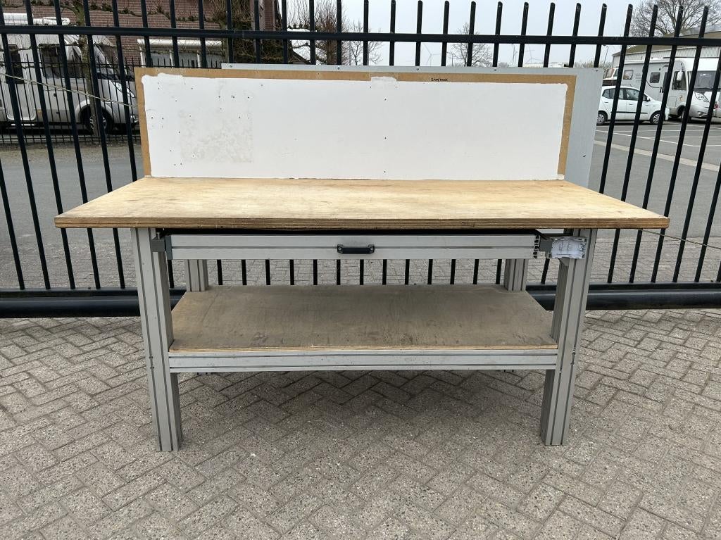 Aluminium werkbank/werk bank/werk tafel 215x100CM, Ophalen, Gebruikt, Overige typen