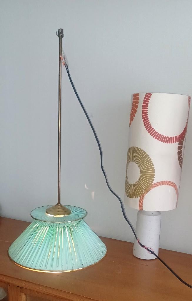 Zeer mooie hanglamp uit de jaren 60, Ophalen, Gebruikt, Kunststof, Sixties seventies