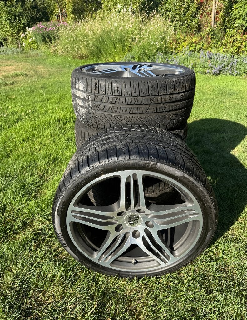 Originele Porsche 997 Turbo II velgen 19" - Met Winterbanden, Auto-onderdelen, Winterbanden, Personenwagen, Gereviseerd, Ophalen