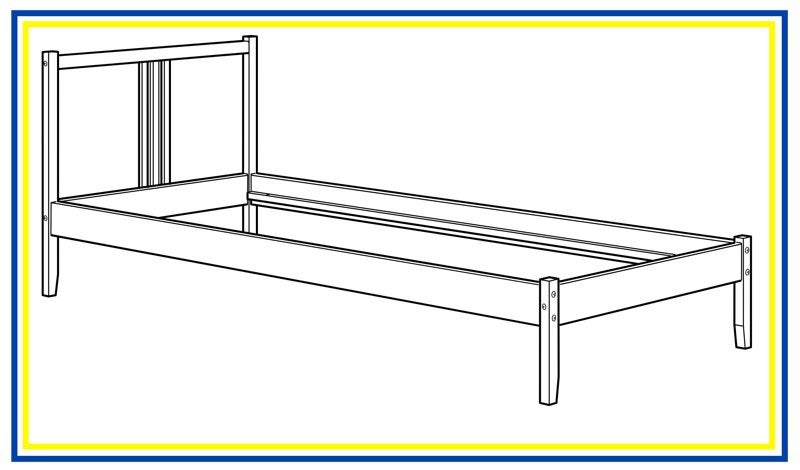 Bed + houten boxspring Zeer goede staat 1 personne, Ophalen, Eenpersoons, 200 cm, Naturel