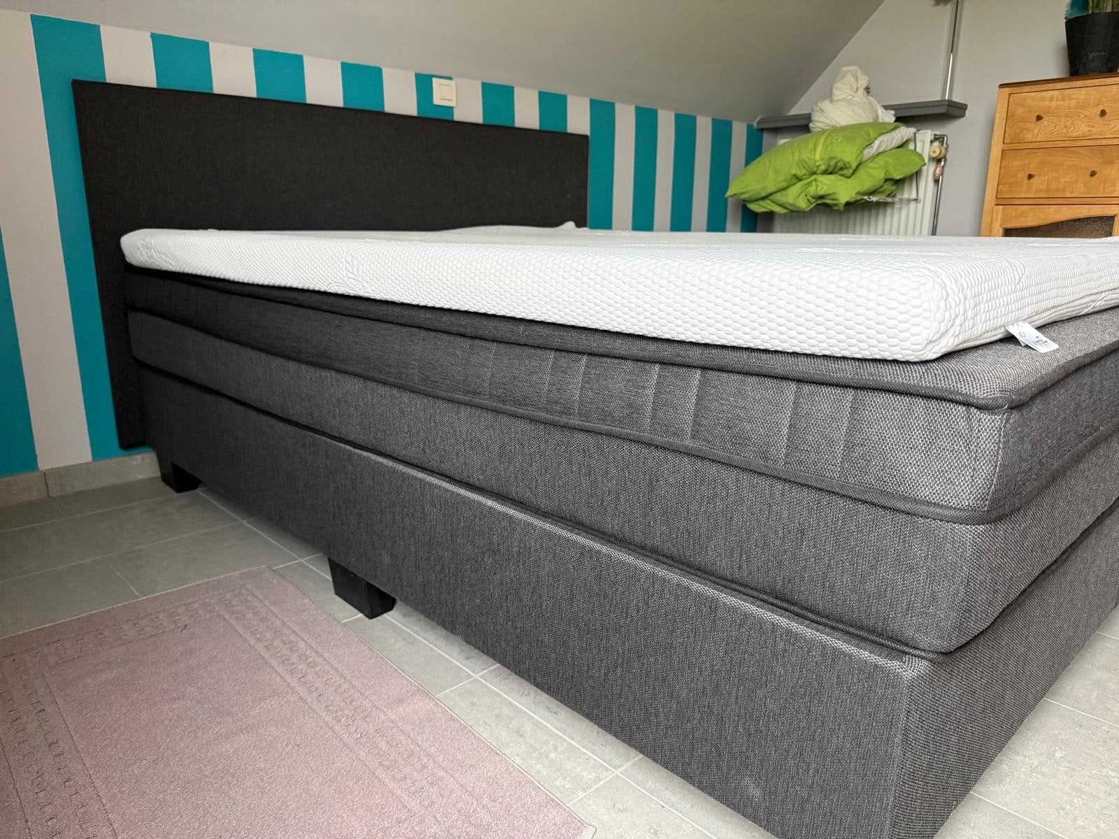Boxsprings, maat 160 x 200, Ophalen, Tweepersoons, Zo goed als nieuw, 200 cm
