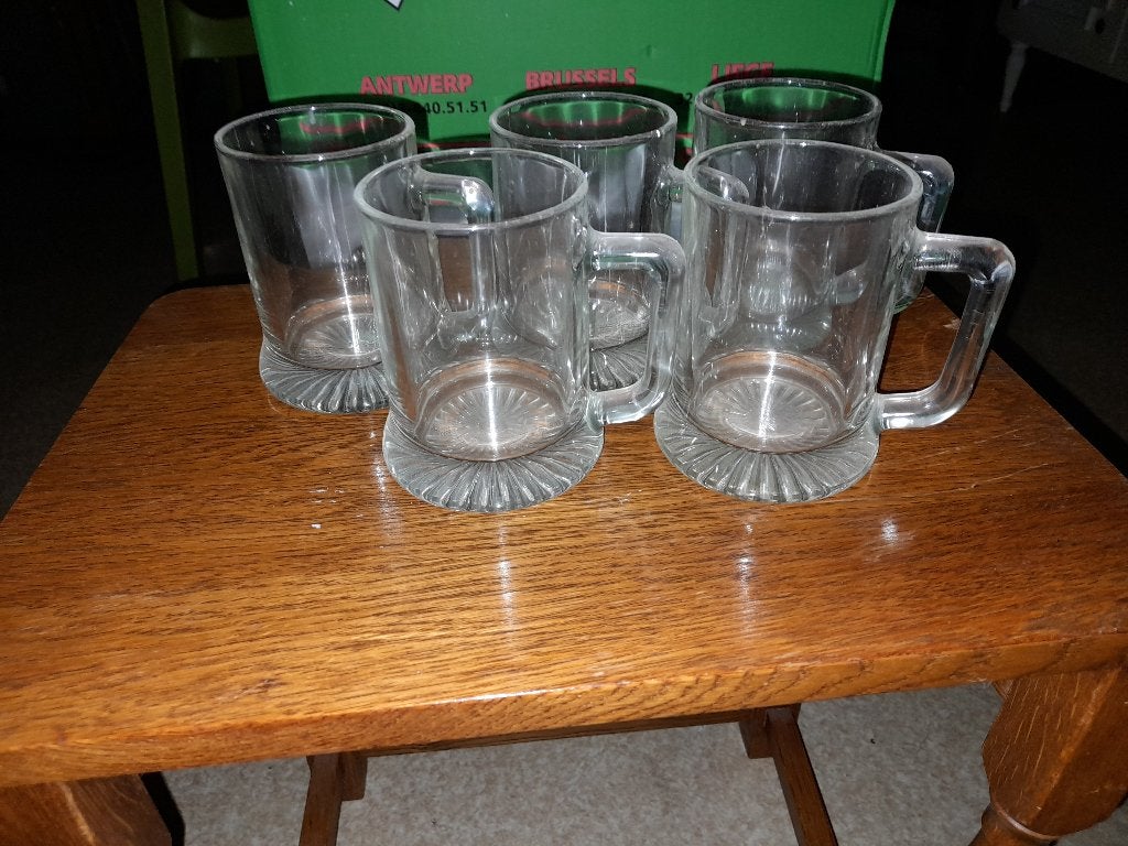 Glazen met oor., Enlèvement, Utilisé, Verre à bière
