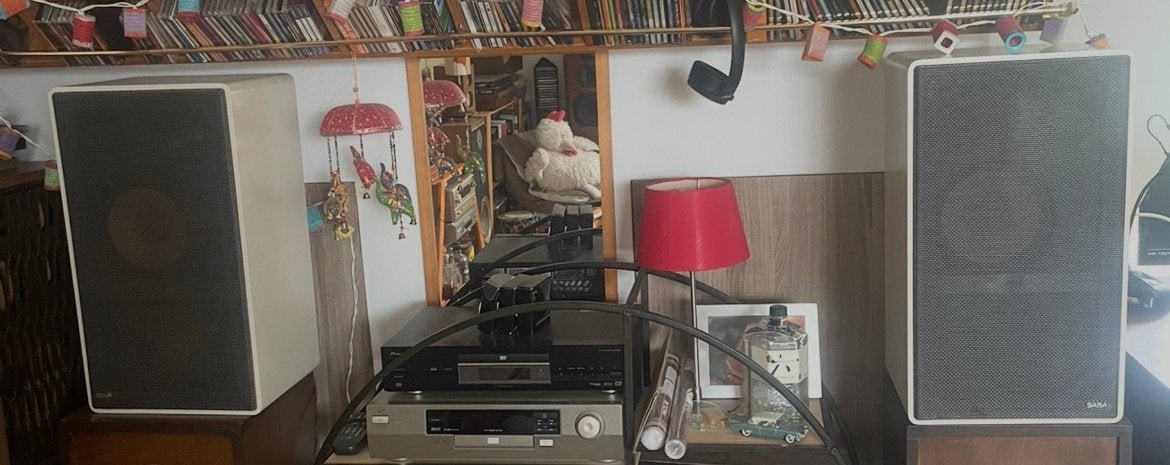 Paire d’enceintes vintage SABA, TV, Hi-fi & Vidéo, Enceintes, Enlèvement, Comme neuf