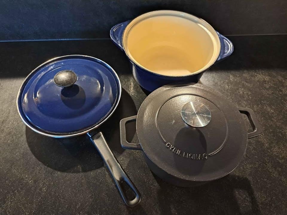 Gietijzeren kookpot Cyril Lignac, en andere, Geschikt voor inductie, Ophalen of Verzenden, Zo goed als nieuw, Braadpan