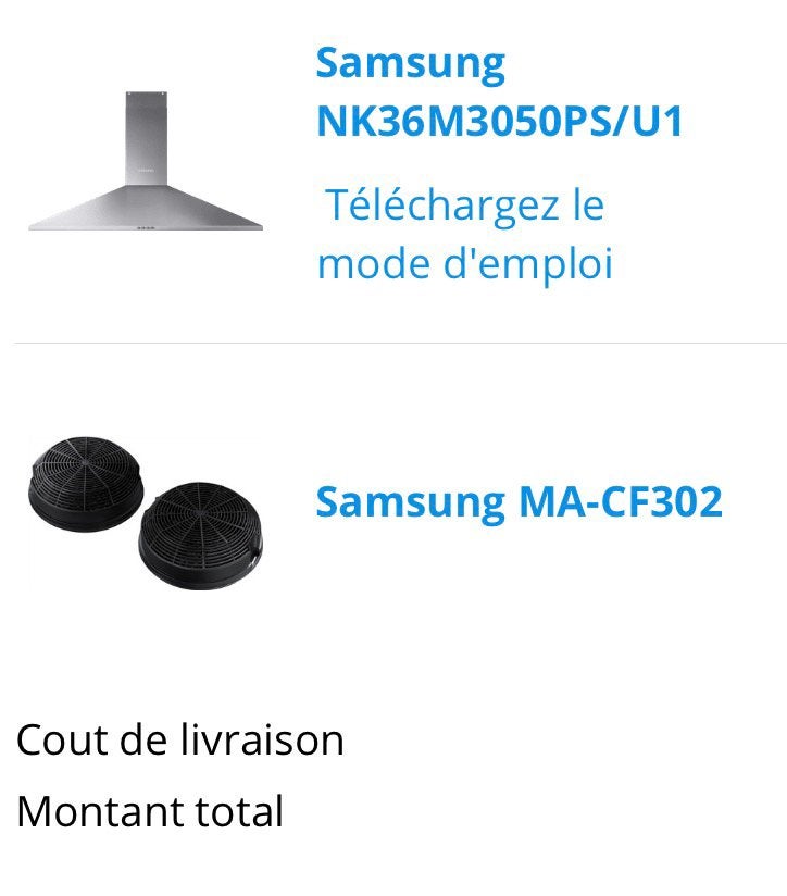 Hote samsung  + filtre, Elektronische apparatuur, Afzuigkappen, Ophalen of Verzenden, Zo goed als nieuw, Wandschouwkap