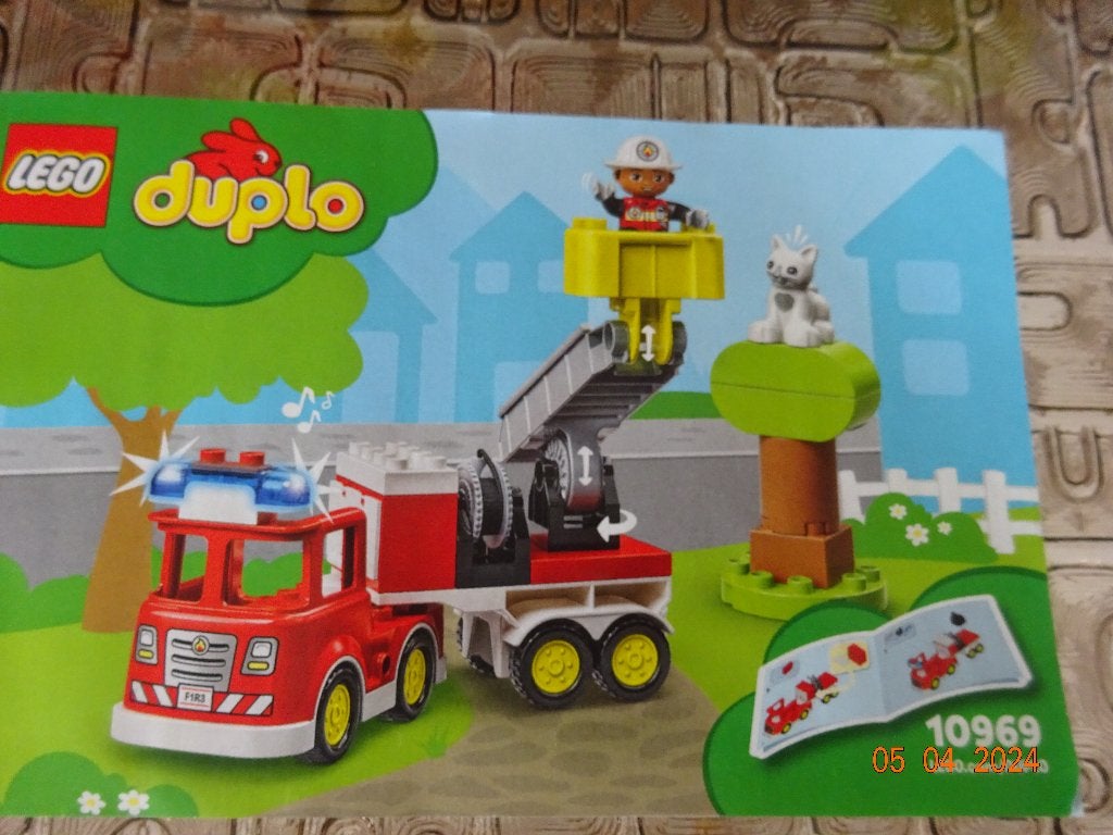 DUPLO 10969 Town Brandweerauto met dierenfiguur*VOLLEDIG*, Ophalen of Verzenden, Duplo