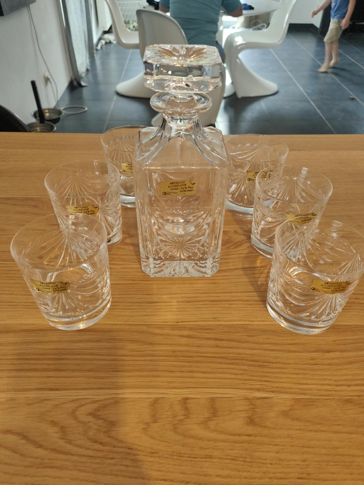 Service à whisky en cristal Artisanat de Lorraine – 24 % PbO, Antiek en Kunst, Antiek | Glaswerk en Kristal, Ophalen of Verzenden