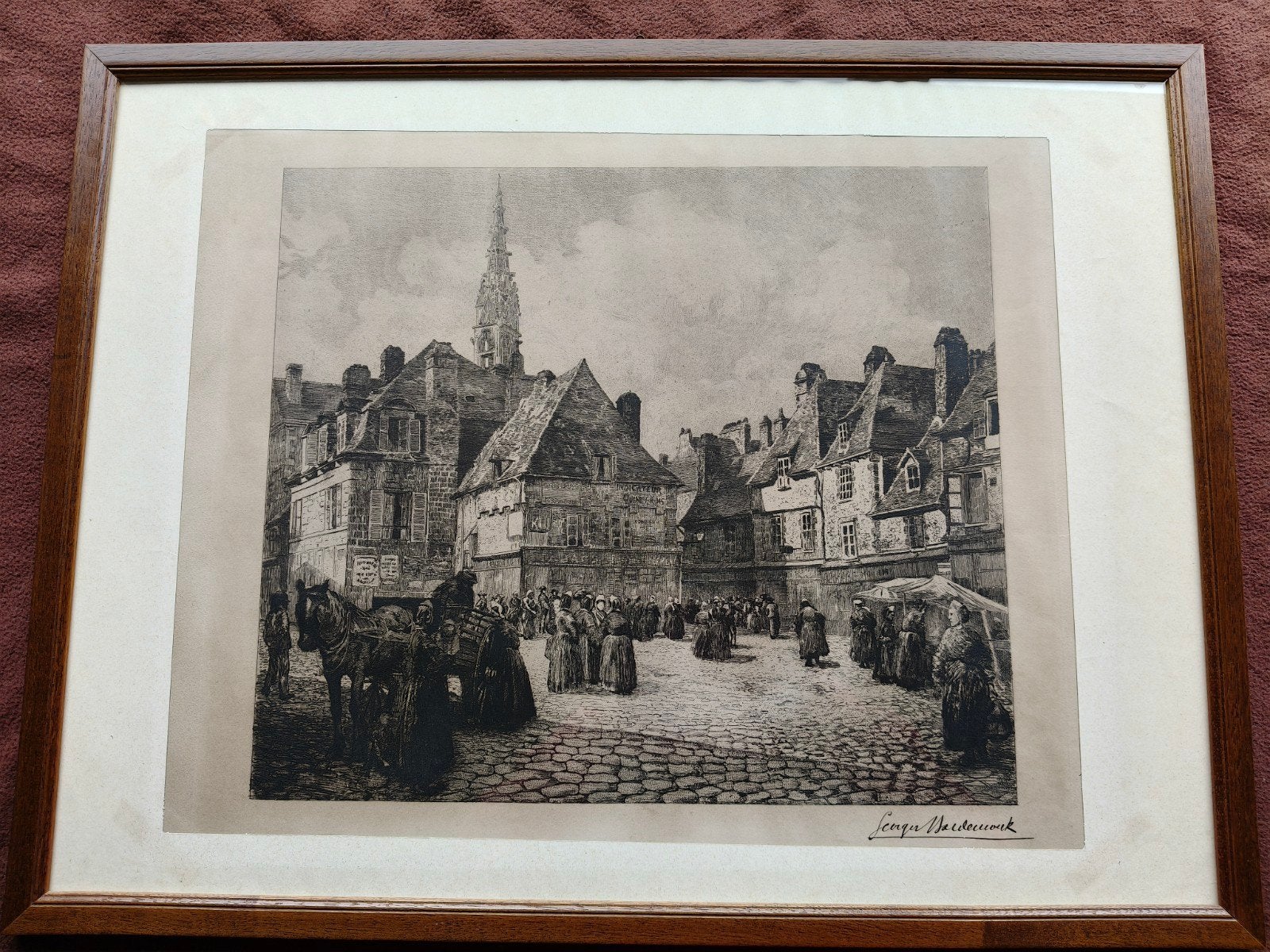 Ets van Georges Maudemouk 1882- 1957, Enlèvement, Eau-forte