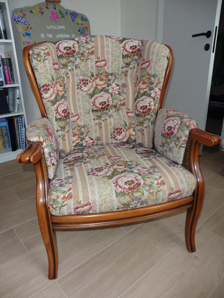 Vintage zetel, Maison & Meubles, Canapés | Salons, Moins de 150 cm, Une personne, Enlèvement, Utilisé