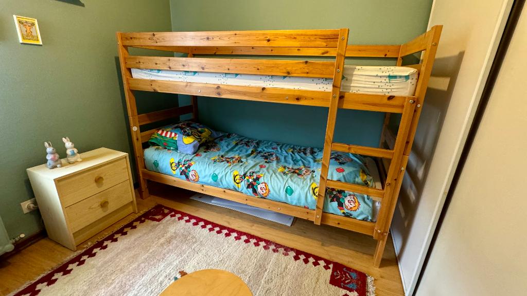 Kinder stapelbed, Ophalen, 90 cm, Tweepersoons, Zo goed als nieuw
