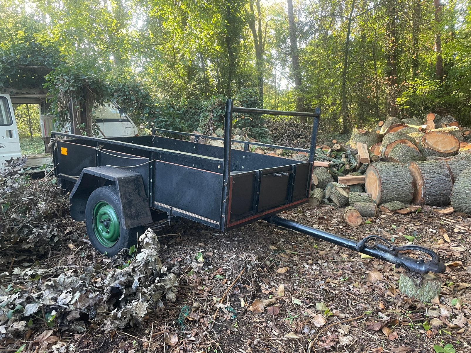 Remork aanhangwagen, Ophalen, Gebruikt