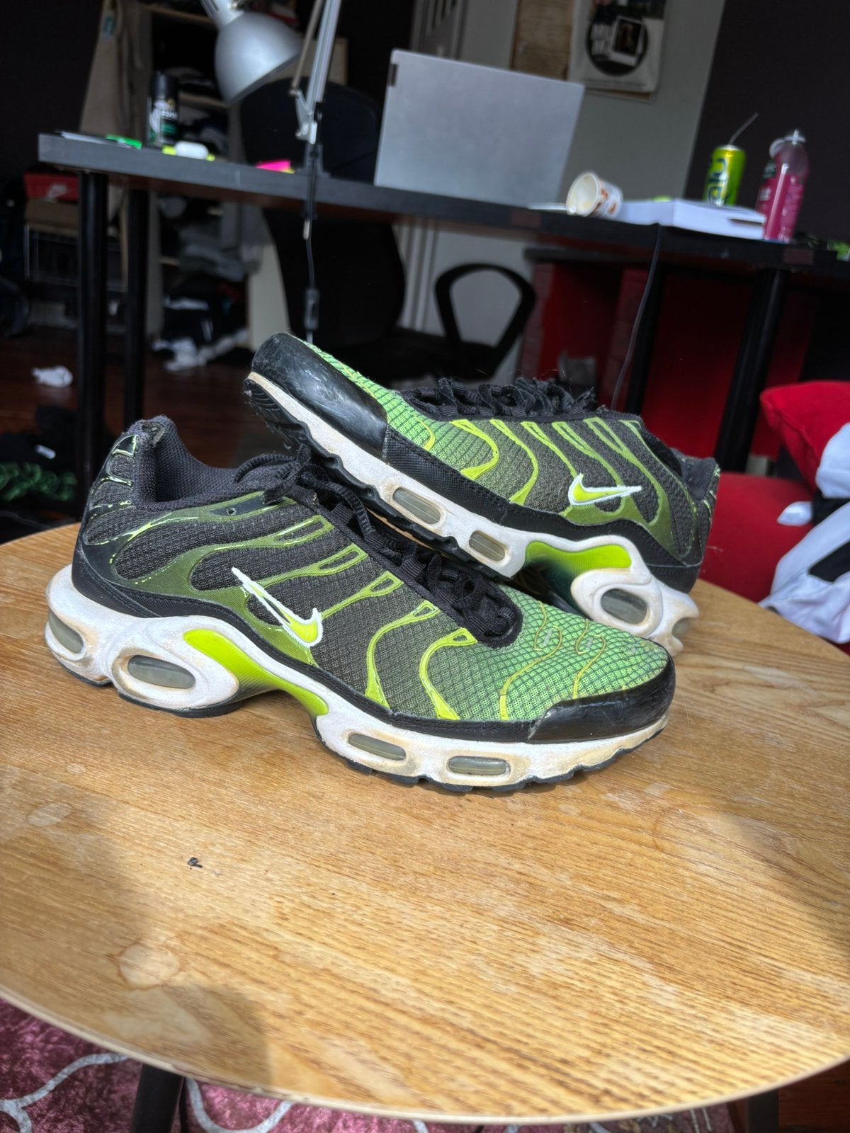Nike air max TN black white volt green, Kleding | Heren, Schoenen, Zwart, Ophalen of Verzenden, Sneakers, Gedragen