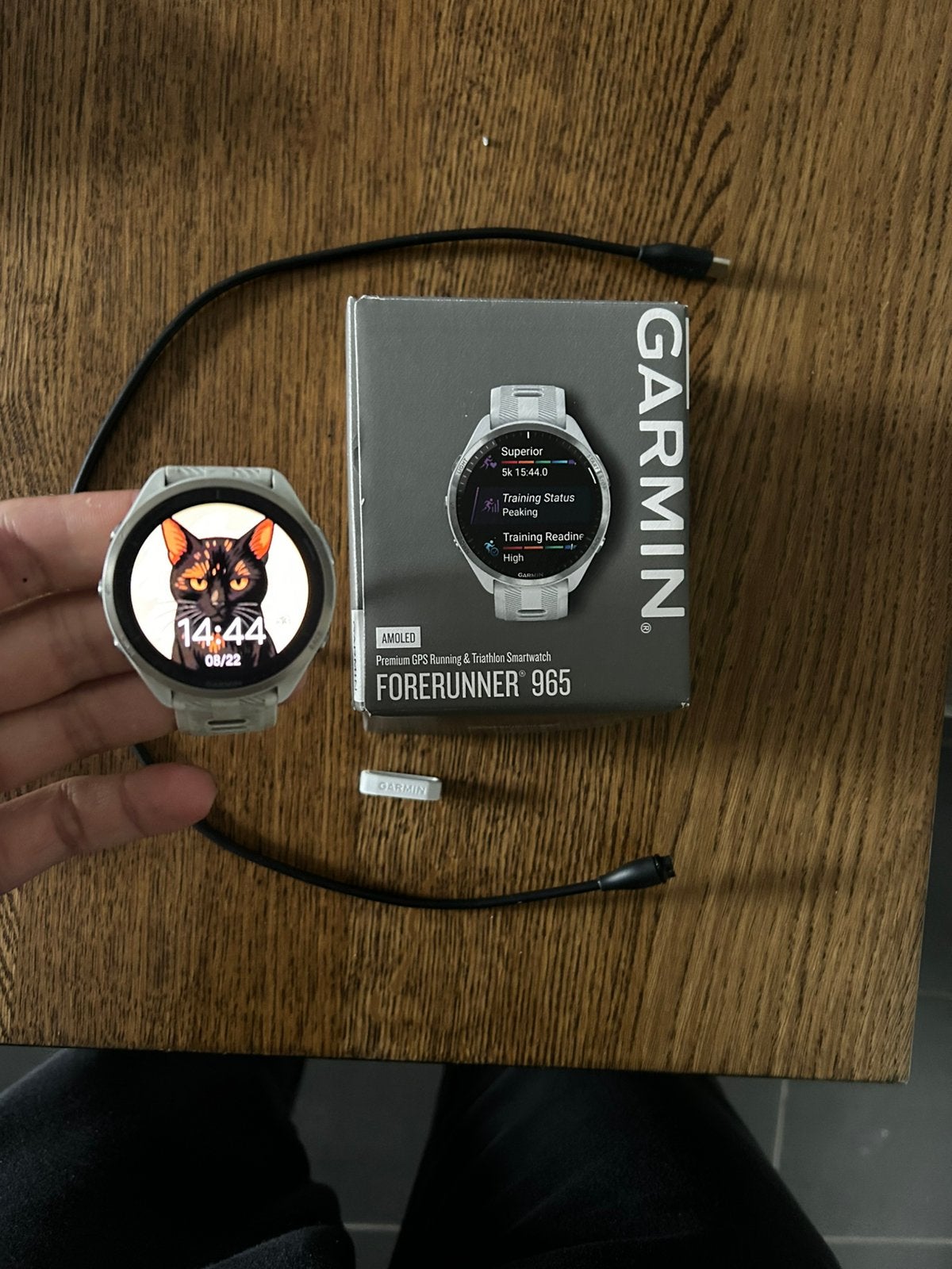 Garmin forerunner 965, Handtassen en Accessoires, Sporthorloges, Ophalen, Zo goed als nieuw