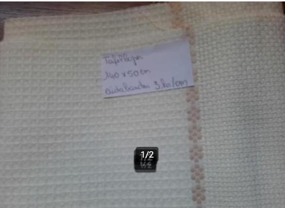 Nog te borduren - tafelloper met aida band 3kr/cm, Ophalen of Verzenden, Nieuw, Handborduren, Onderdeel of Accessoires