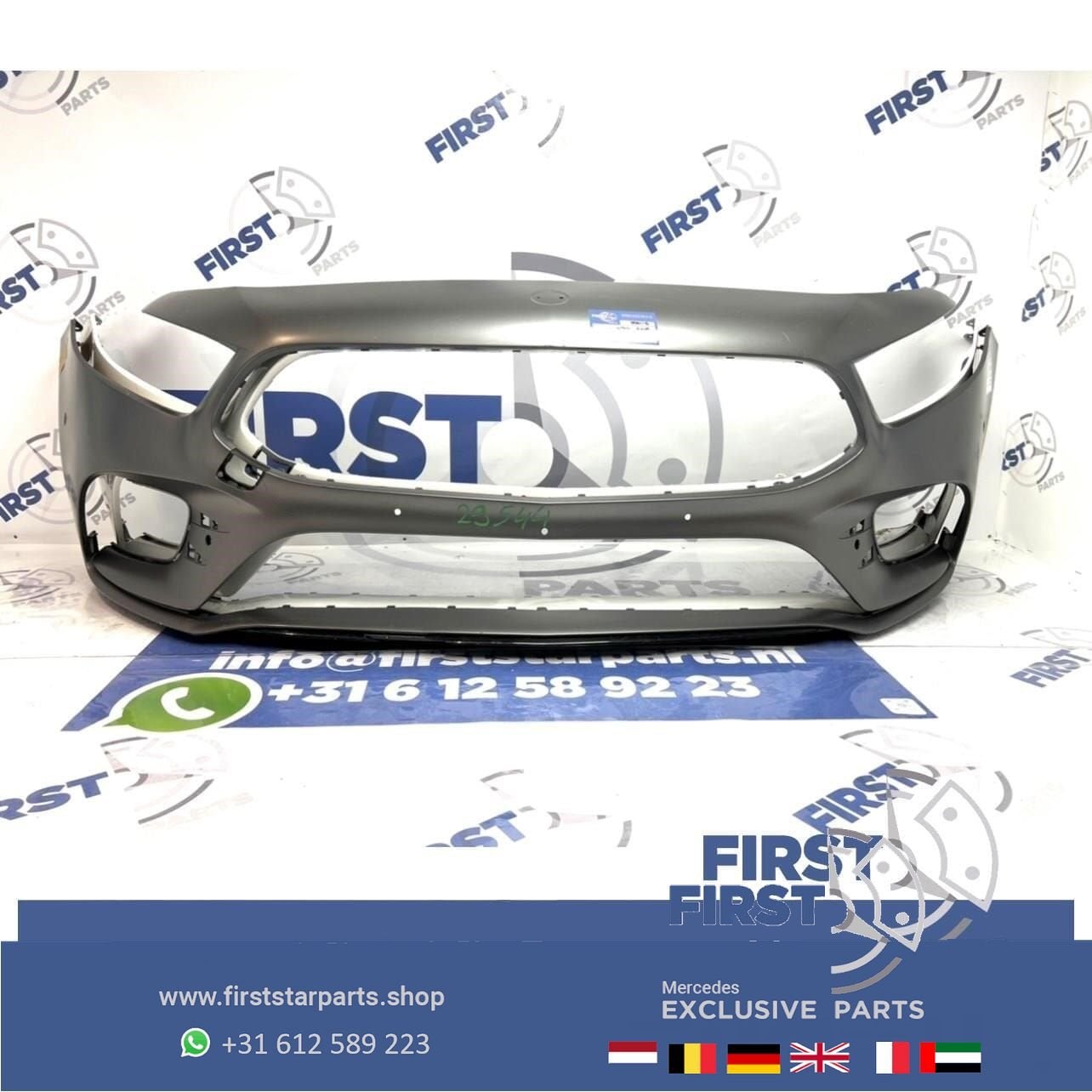 W177 BUMPER Mercedes A Klasse AMG VOORBUMPER WIT GRIJS ZWART, Gebruikt, -, Voor, Ophalen of Verzenden