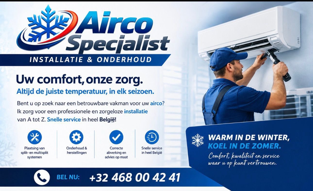 Airco Specialist - Installatie & Onderhoud, Electroménager, Climatiseurs, Enlèvement ou Envoi
